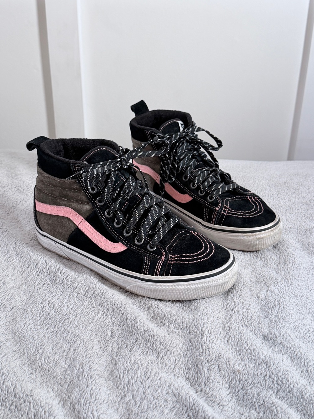 Vans Sk8-Hi Unisex Shoes Women's 8 / Men's 6.5 Black Pink HEIQ ECO DRY 721356